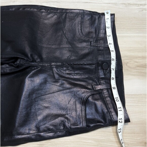 J BRAND MARIA High Rise Skinny Leg Faux Leather/Coated in Galactic Black 24x25 - Picture 11 of 16